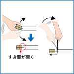 上下の枠をはずす