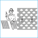B寸法をはかり、裁断する